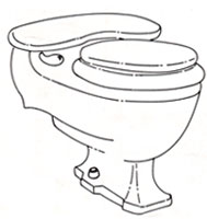 Old style Case Kidney toilet