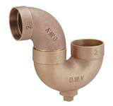 DWV p-trap with cleanout