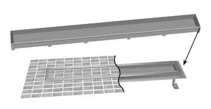 Tile grate tray example
