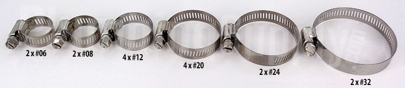 16 piece set of 1/2inch clamps