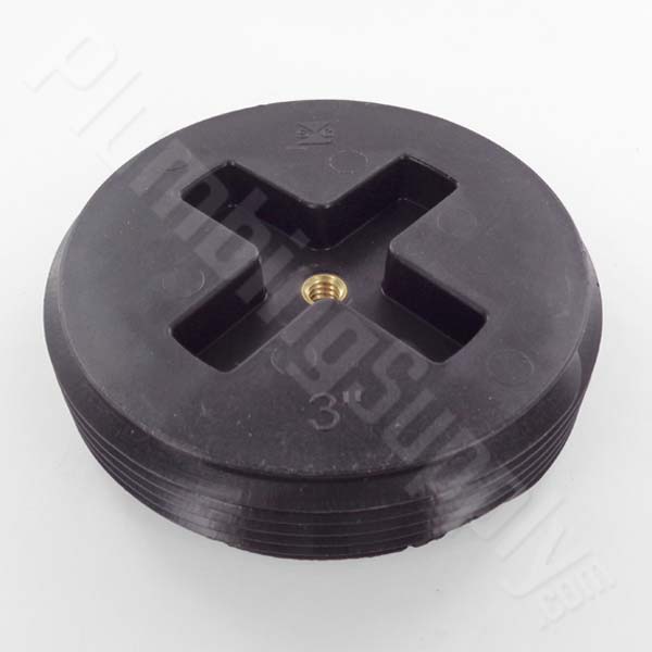 3inch flush ABS cleanout plug with brass insert