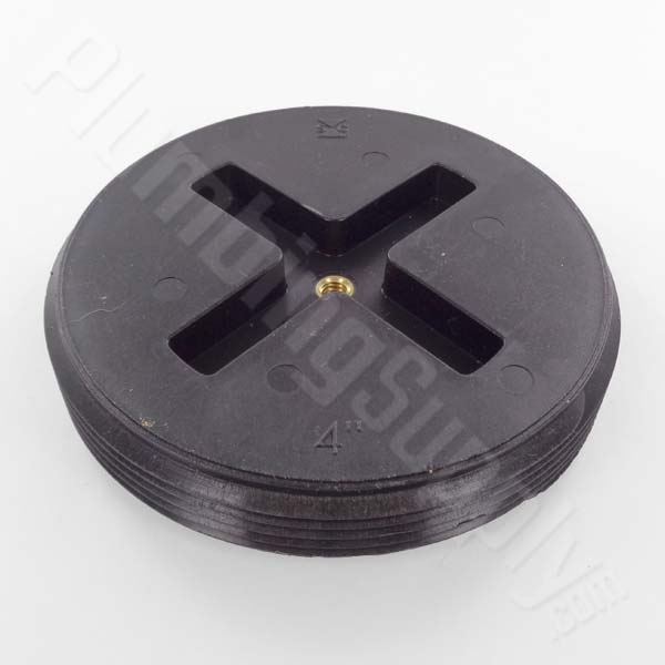 4inch flush ABS cleanout plug with brass insert