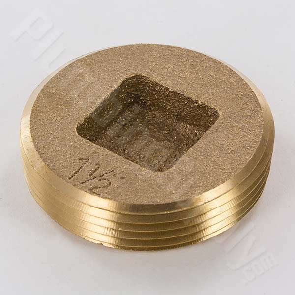 1-1/2inch flush brass cleanout plug