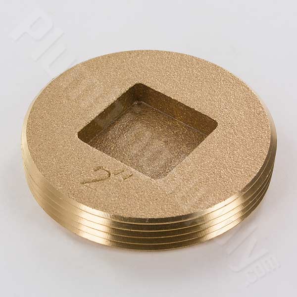 2inch flush brass cleanout plug