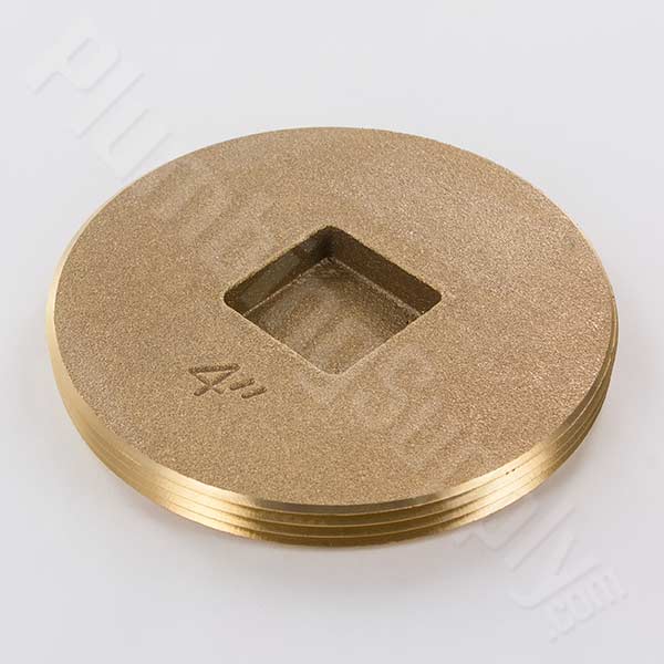 4inch flush brass cleanout plug