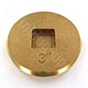 Flush brass cleanout plug