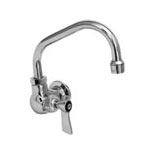 Single hole wall mount faucet with swing spout