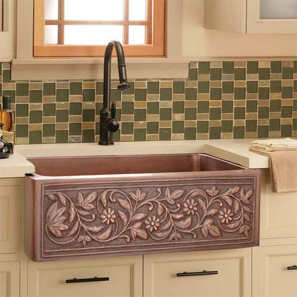 Barclay Cilantro single bowl copper kitchen sink