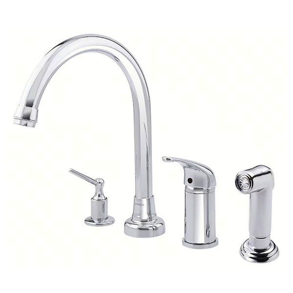Danze Hi-Rise Spout Kitchen Faucet with Side Spray
