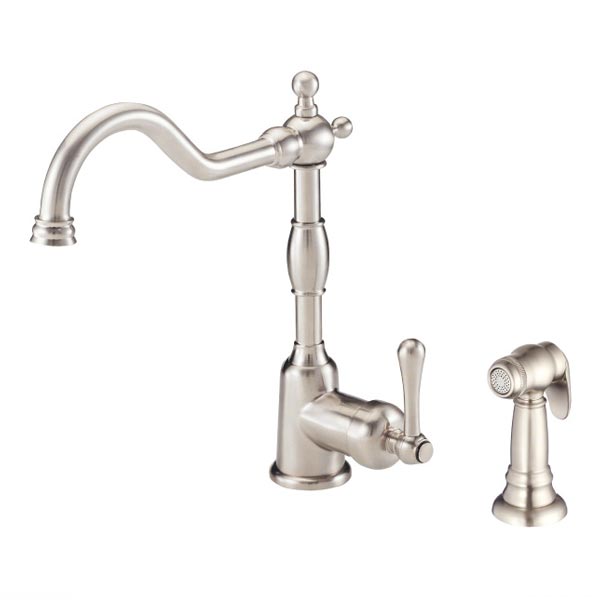 Stainless Steel deck mount faucet with side spray