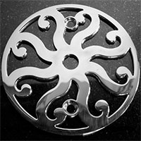 Eight Scrolls round drain