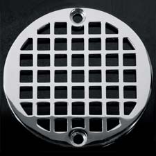 Grid pattern round drain