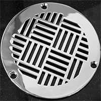 Parquet pattern round drain