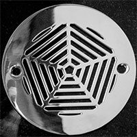 Pentagon pattern round drain