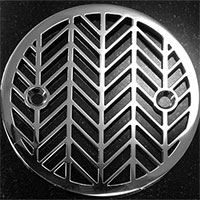 Wheat pattern round drain