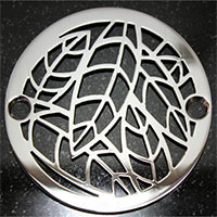 Almond leaves pattern round drain cover