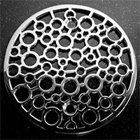 Bubble pattern round drain