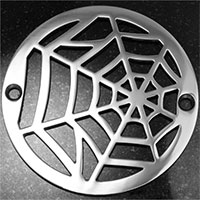 Spider web pattern round drain
