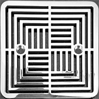 Illusions pattern square drain