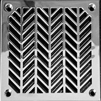 Wheat pattern square drain