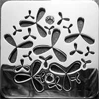 Flower pattern square drain