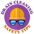 Drain cleaning machine safety tips
