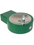 Green wall mount drinking fountain example