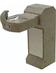 One bowl concrete ada pedestal drinking fountain
