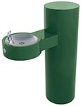 Single bowl green ada pedestal drinking fountain