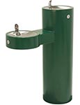 Double bowl green ada pedestal drinking fountain