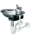 Bracket mounted stainless steel water fountain