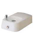 Haws single bubbler enameled iron drinking fountain