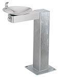 ADA compliant swirl bowl pedestal drinking fountain by Haws