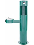 Most Dependable 10135 single pedestal-style water bottle filling station with single drinking fountain arm