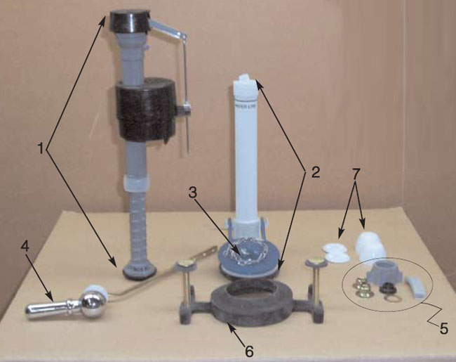 Repair parts for the Febe toilet - #091-3505