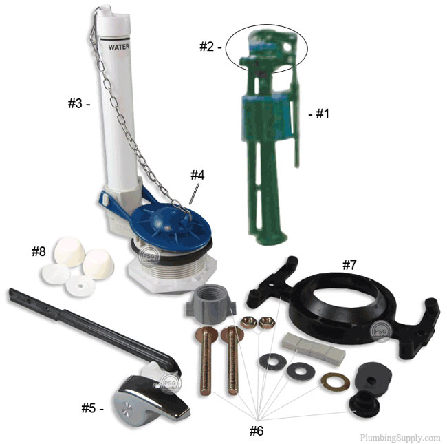 Repair parts for the Toronto Savoy toilet - #091-0260