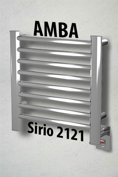 Example of Amba wall mounted Sirio electric towel warmer