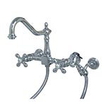 Designer Victorian-style wall mounted faucet