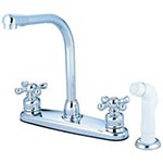 Contemporary high arc kitchen faucet