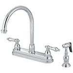 Classic gooseneck kitchen faucet with side spray