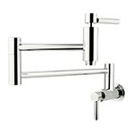 Contemporary style wall mount pot filler faucet