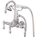 Elements of Design gooseneck wall mount leg tub faucet with handshower