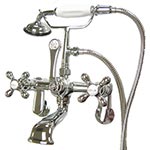 Elements of Design adjustable elephant spout wall mount leg tub faucet with handshower