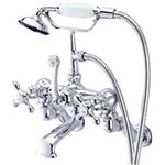 Elements of Design variable spread wall mount pedestal tub faucet