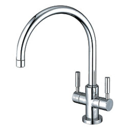 image of ES8771DLLS gooseneck kitchen faucet with lever handles
