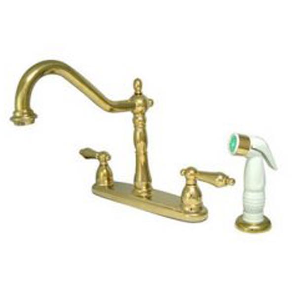 Polished Brass widespread kitchen faucet