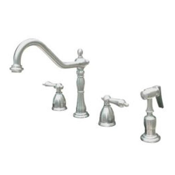 Satin Nickel widespread kitchen faucet