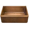 Bentley copper front apron single bowl sink