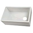 Fireclay single bowl farmer sink by Barclay - large with offset drain
