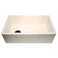 Fireclay single bowl farmer sink by Nantucket - large with offset drain